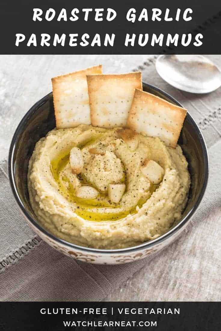 Roasted Garlic Hummus with Parmesan Watch Learn Eat
