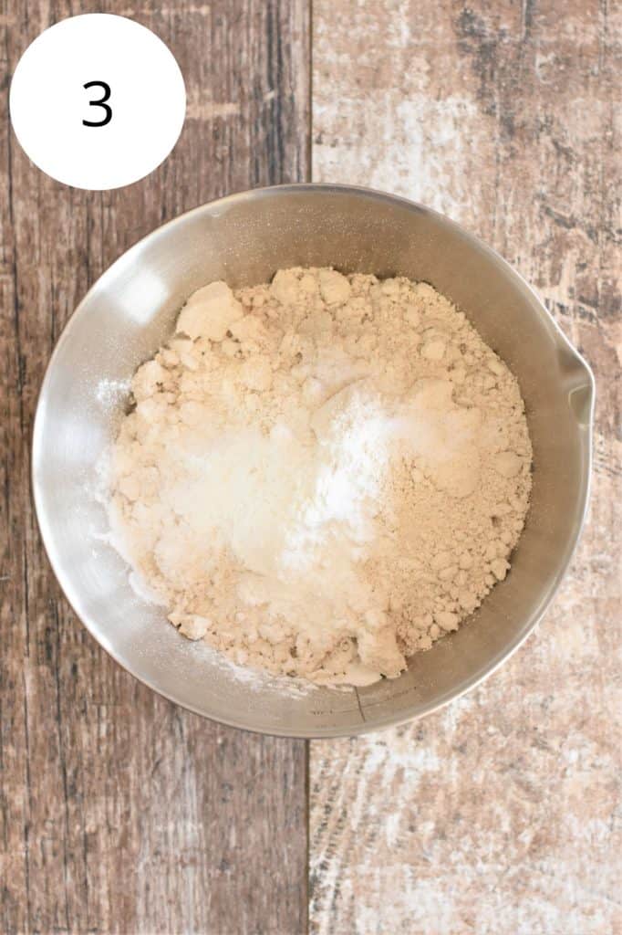 dry ingredients in a mixing bowl