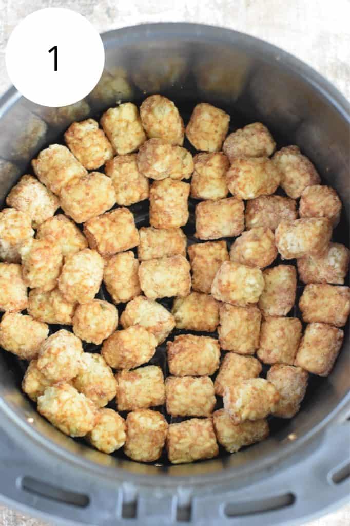 frozen tater tots in air fryer before cooking