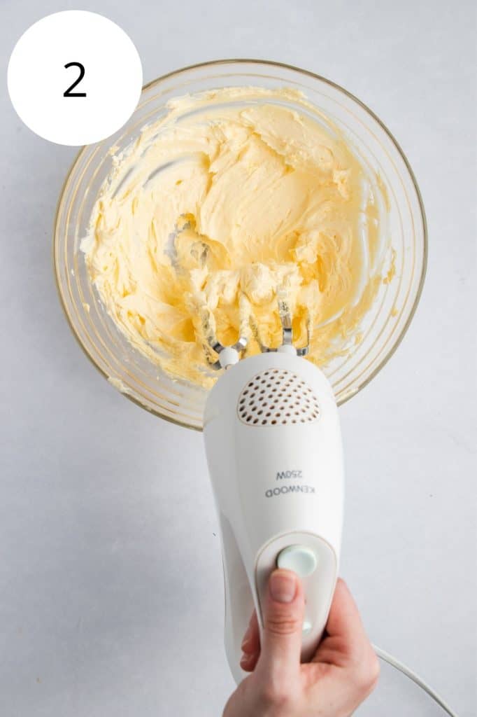 whipping the butter and vanilla with an electric hand mixer