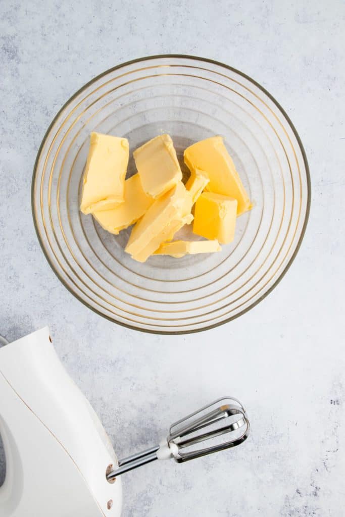 vegan butter in mixing bowl
