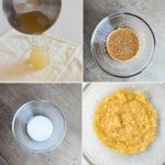collage of four of the egg substitutes from the post.