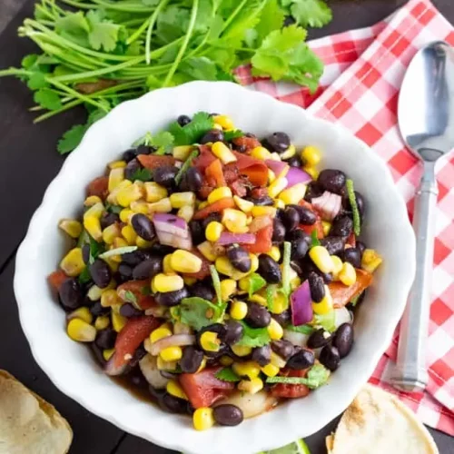 Black Bean and Corn Salad in a bowl.