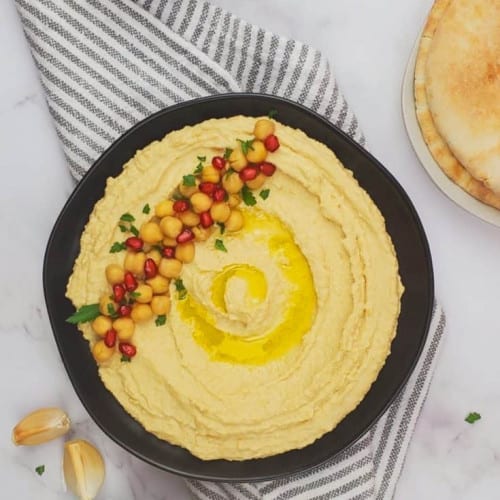 Lebanese Hummus in a bowl.