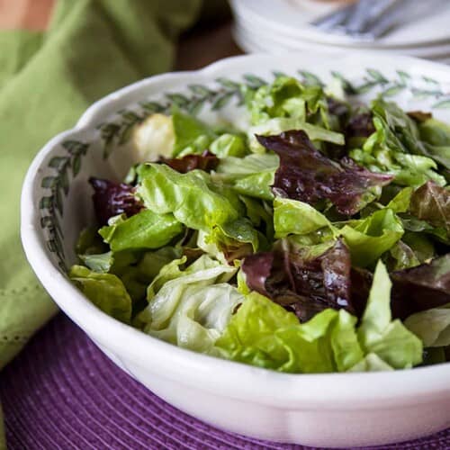 Italian Green Salad in a bowl.