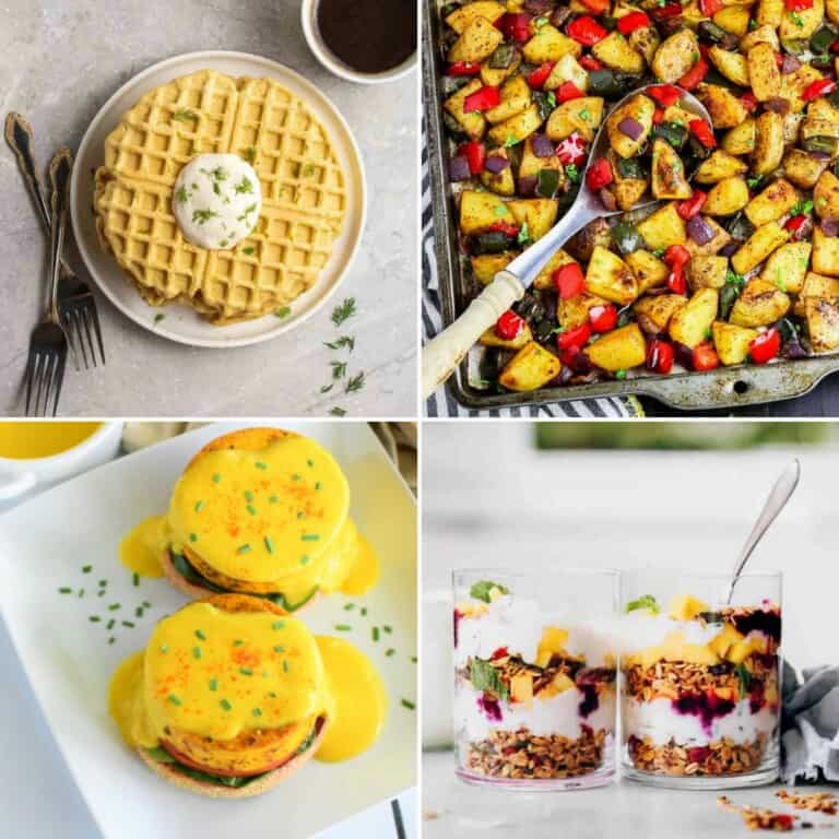 collage of 4 of the brunch recipes from the collection.