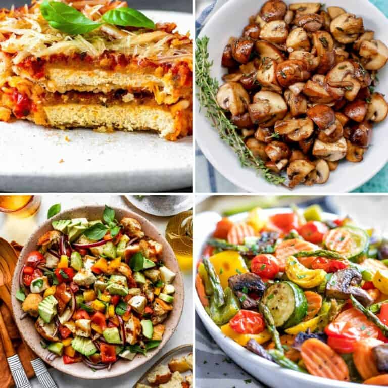 collage of 4 of the side dishes for risotto from the collection.