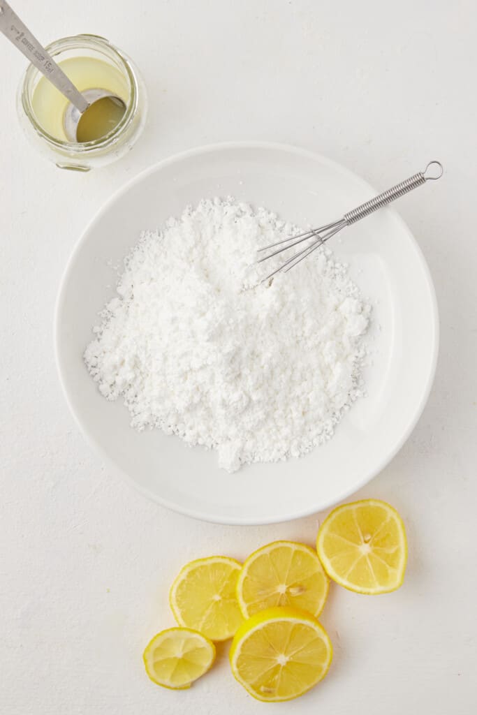 Powdered sugar with citrus.