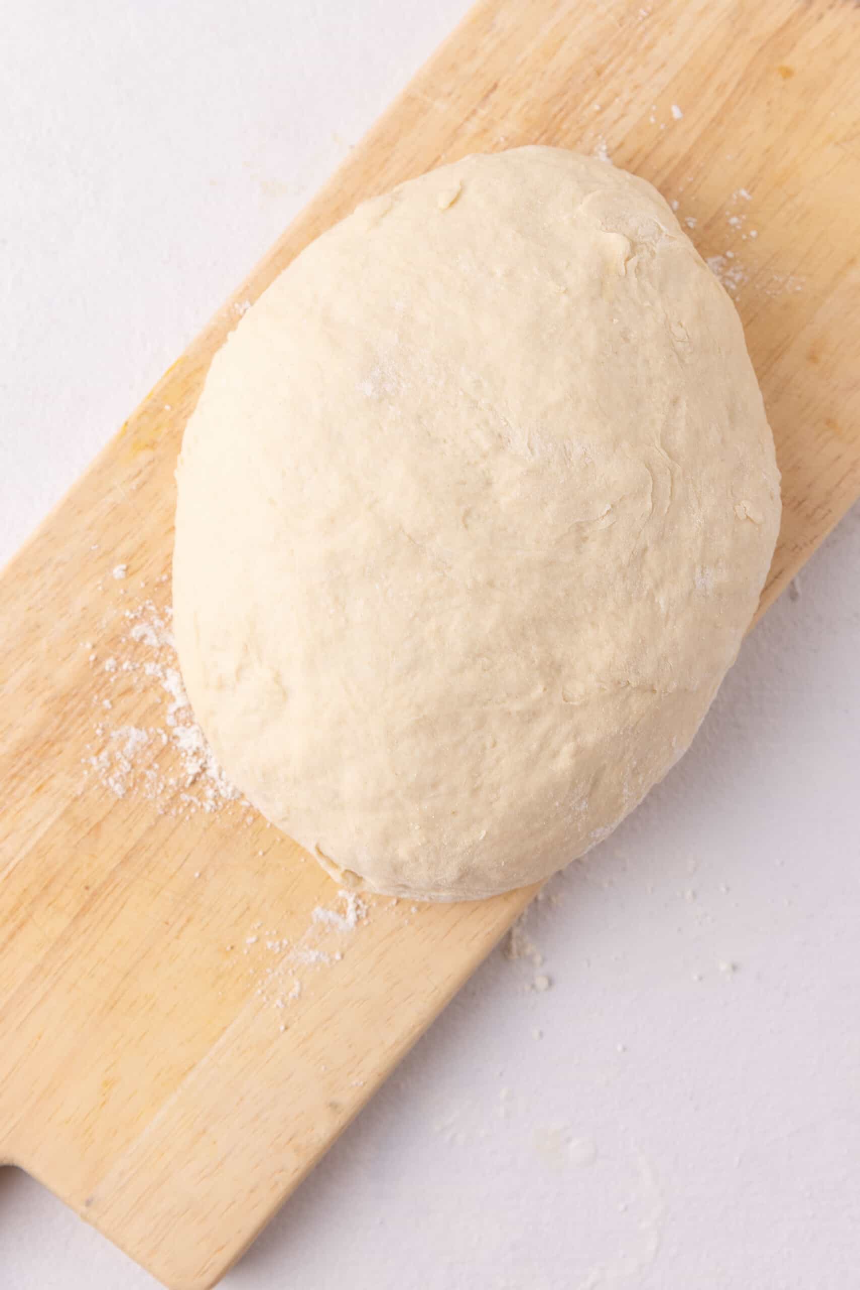 Round bread dough.