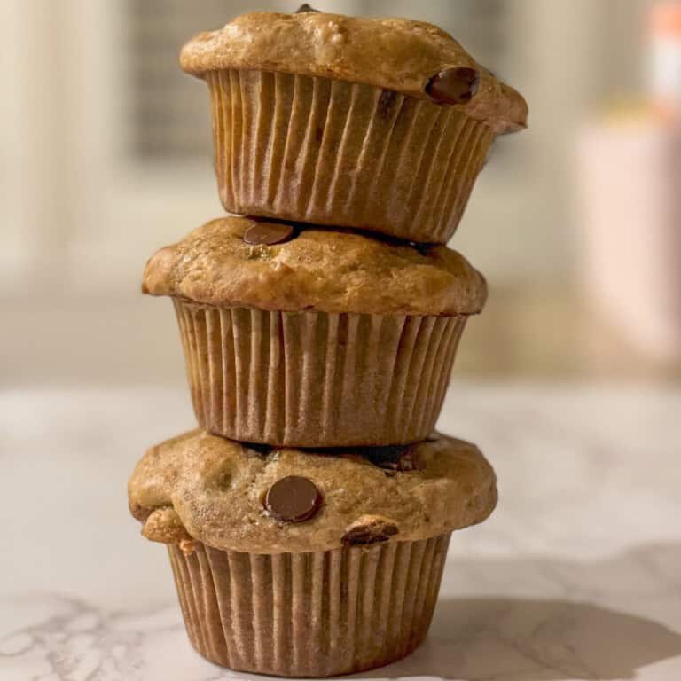 stack of cottage cheese muffins feature image