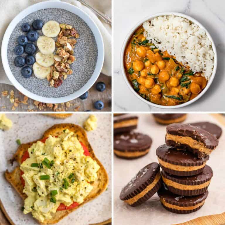 High Protein Vegan Meal Prep Collage - Feature Image