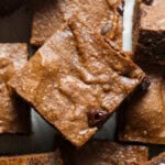 Chocolate Chip Brownie Squares with a rich, fudgy texture.