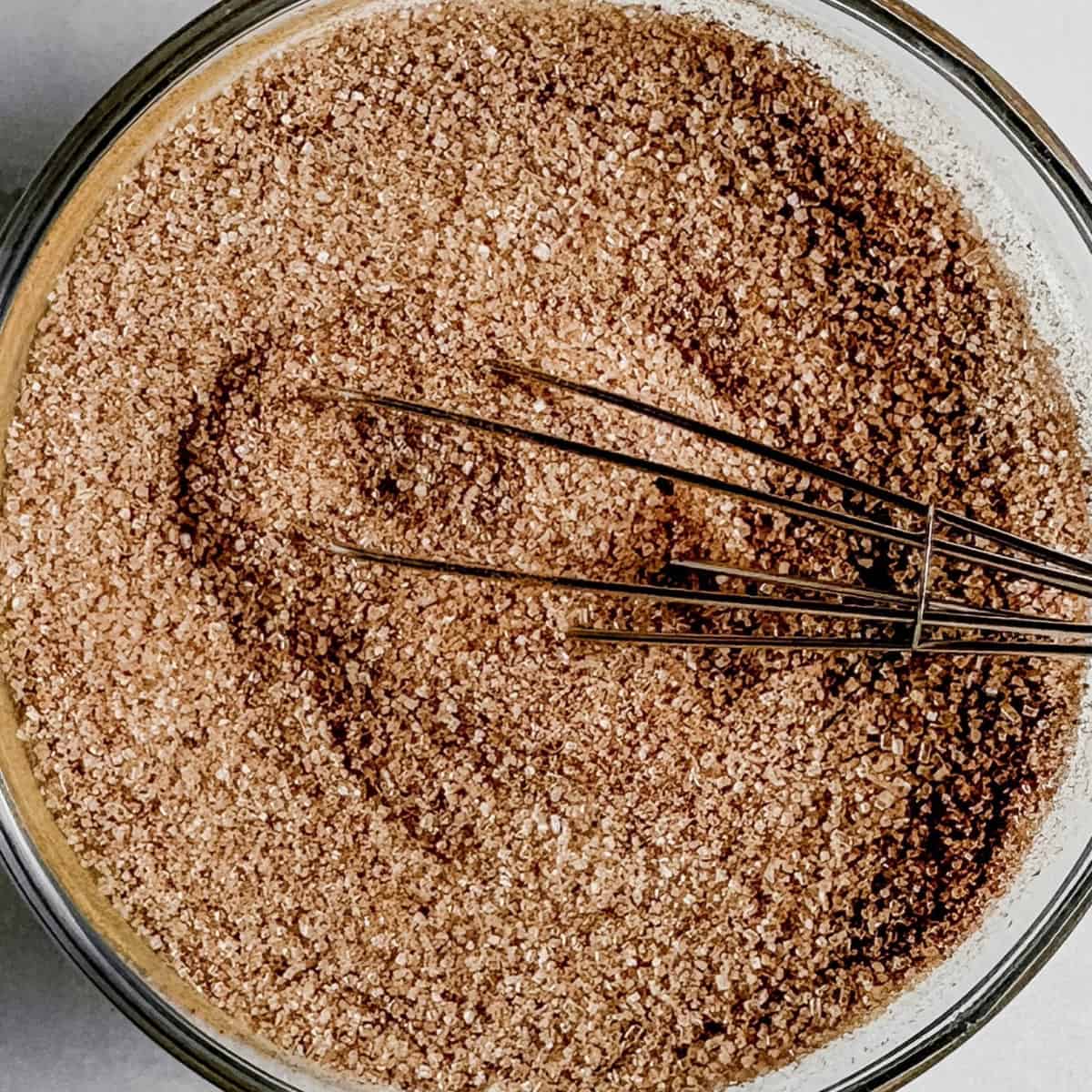 Step by step to mix cinnamon swirl