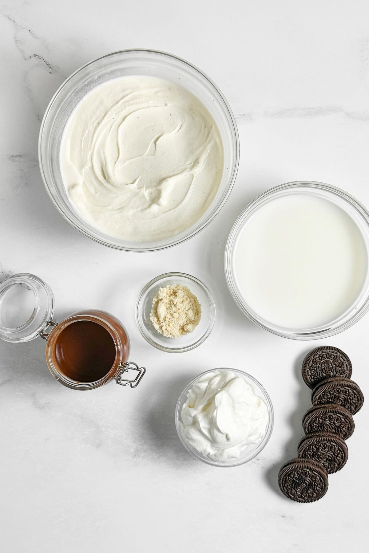 Main ingredients of Oreo protein shake