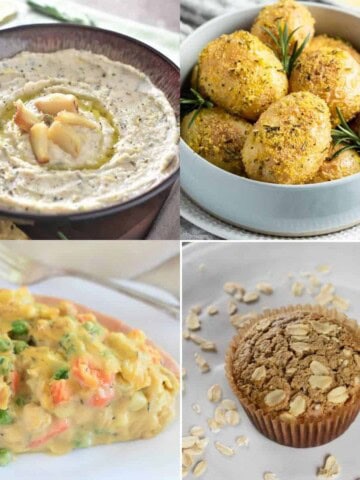 Collage of four gluten free potluck recipe ideas