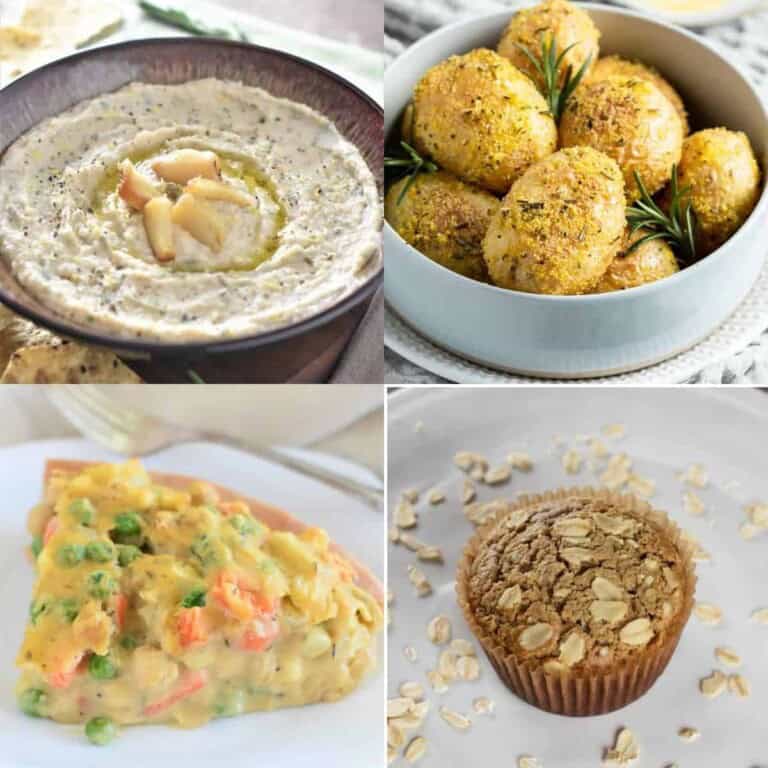 Collage of four gluten free potluck recipe ideas