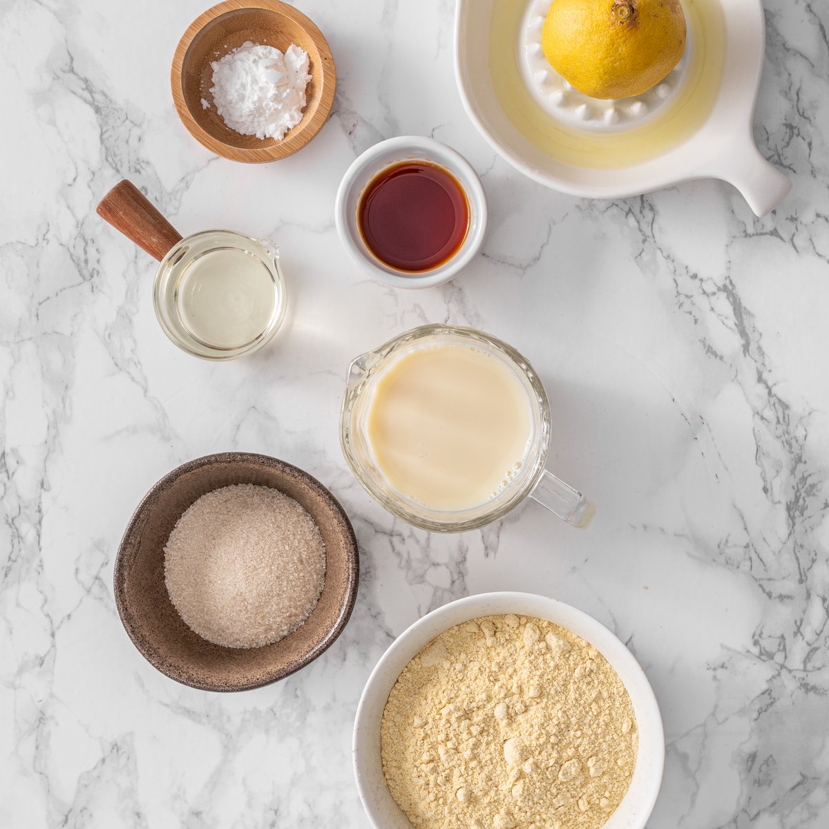 ingredients to make chickpea flour pancakes