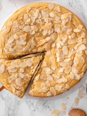 Almond Ricotta Cake served and ready to eat