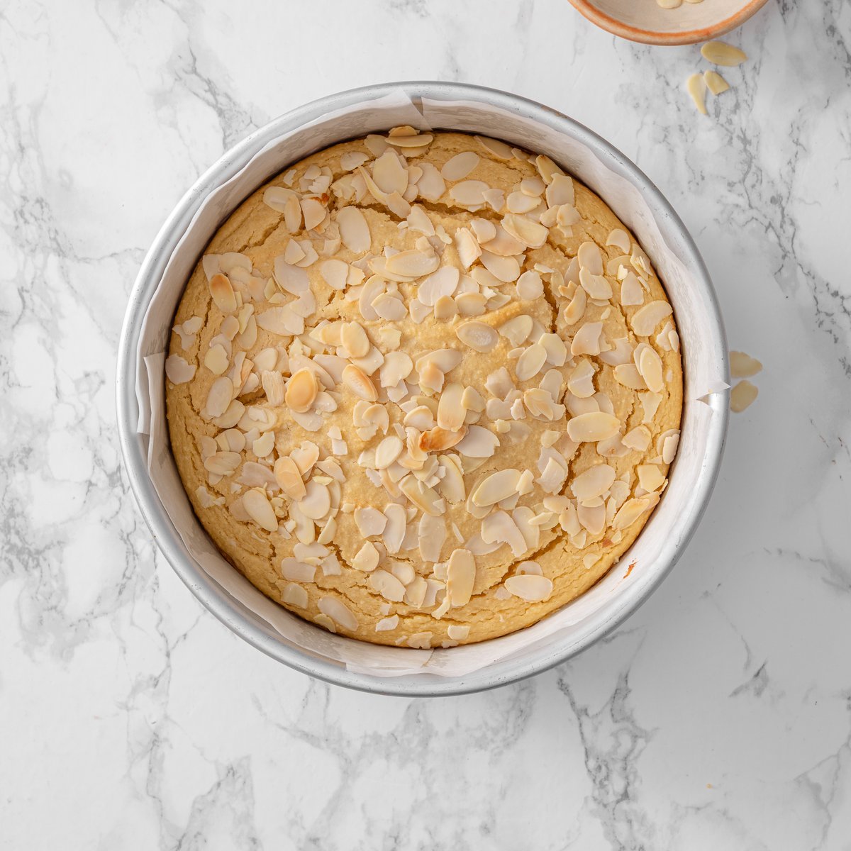 almond ricotta cake - baked right out of the oven.