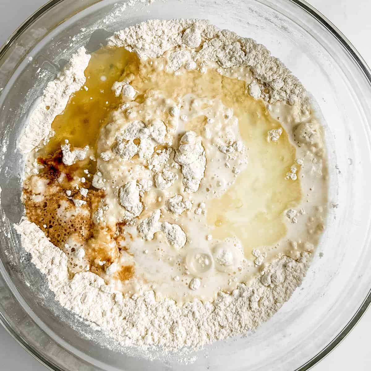 Dairy-Free Blueberry Muffin Preparation Step 2 - Mix Dry and Wet Ingredients